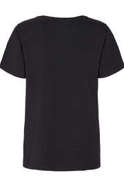Linea Tee | Black | T-shirt med skrift fra Freequent