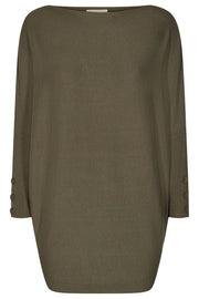 Sally Pullover Button | Olive night | Pullover fra Freequent