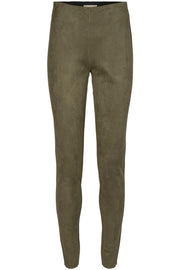 Lexie Pant Suede | Olive Night | Bukser i ruskindslook fra Freequent