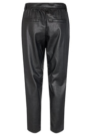 Harley Pant Belt | Black | Bukser i imiteret læder fra Freequent