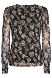Anna Blouse | Black Mix | Bluse med print fra Freequent
