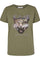 Foxy Tee | Burnt Olive | T-shirt med leopard fra Freequent