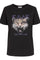 Foxy Tee | Black | T-shirt med leopard fra Freequent