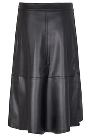 Harley Skirt| Black | Nederdel i imiteret læder fra Freequent