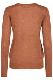 Luretta Pullover | Bronze | Pullover med glimmer fra Freequent