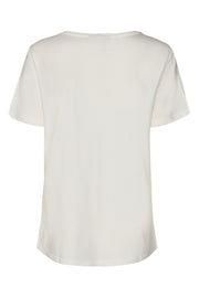 Gear Tee | Brilliant white mix | T-Shirt fra Freequent