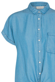 Rosie Sh Tie | Light Blue Mix | Skjorte fra Freequent