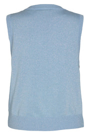 Amazy Wa Lurex | Chambray Blue | Vest med glimmer fra Freequent