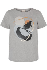 Anola Tee Two | Medium Grey melage mix | T-shirt fra Freequent