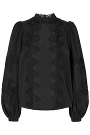 Madelyn Peached Blouse | Black | Bluse fra Copenhagen Muse