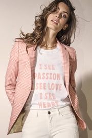Isee Flock Tee | Chintz Rose | T-shirt fra Mos Mosh
