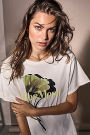 Tulipa BLouse | Creme | T-shirt med tryk fra Mos Mosh