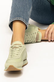 Nora III Leather | Green Lily | Sneakers fra Woden