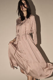 Becca Retro Dress | Wet Weather | Lang kjole med print fra Mos Mosh