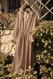 Becca Retro Dress | Wet Weather | Lang kjole med print fra Mos Mosh
