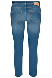 Berlin Satin Jeans, Cropped | Blue | Jeans fra Mos Mosh