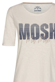 Addison O-SS Tee | Ecru | T-shirt fra Mos Mosh