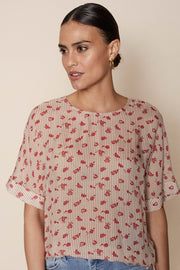 Palma Cleo Blouse | Mars Red | Bluse fra Mos Mosh