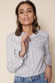Mattie Multi Stripe Shirt | Skyway | Bluse fra Mos Mosh