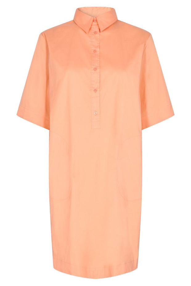 Carlee 3/4 Shirt Dress | Coral Reef  | Kjole fra Mos MoshCarlee 3/4 Shirt Dress | Coral Reef  | Kjole fra Mos Mosh