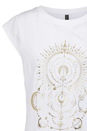 Silke | Hvid & Guld | T-shirt fra Prepair