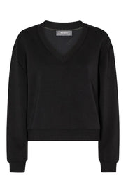 Antèa V-LS Sweatshirt | Black | Sweatshirt fra Mos Mosh