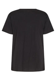 Meloe O-SS Glam Tee | Black | T-Shirt fra Mos Mosh