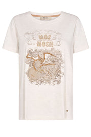 Sana O-SS Deco Tee | Birch  | T-shirt fra Mos Mosh