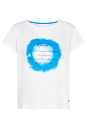 Misty O-SS Tee | Blue Aster | T-shirt fra Mos Mosh