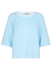 Taci Two Tone 3/4 Knit | Clear Sky | Strik fra Mos Mosh