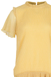 Misty Dot Dress | Yellow | Kjole fra NEO NOIR
