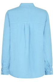 Karli Linen Shirt | Clear Sky | Skjorte fra Mos Mosh