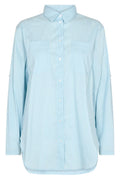 Arleth Flip Stripe Shirt | Clear Sky | Shirt von Mos Mosh – nedsat