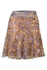 Lilje Leopard Skirt | Lilac | Nederdel med leopard print fra Neo Noir