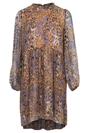 Kisser Leopard Dress | Lilac | Kjole med print fra Neo Noir
