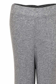 Aubrey Knit Pants | Light Grey Melange | Uld strik bukser fra Neo Noir