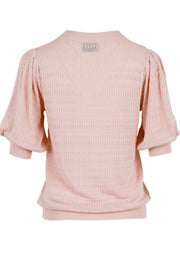 Bora stitch knit blouse | Powder | Strikket bluse fra Neo Noir