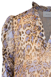 Lesley Leopard Blouse | Lilac | Bluse med print fra Neo Noir