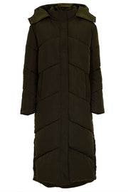 Taran Puffer Coat | Army | Lang dyne jakke fra Neo Noir