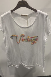 1535 | White Vintage | T-Shirt fra Marta du Chateau