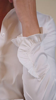 Mattie Flip Shirt | White | Shirts fra Mos Mosh