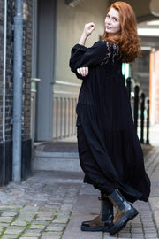 Lex lace boho dress | Black | Kjole maxi fra Black Colour