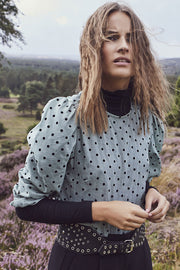 Terra Blouse | Mint | Bluse med prikker fra Co'Couture