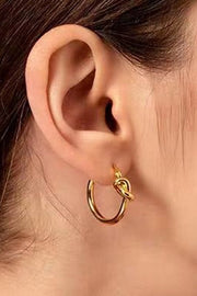 Yua Knot Hoops | Guld | Øreringe med knude fra Birdsong