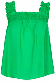 Callum Smock Strap Top | Vibrant Green | Top fra Co'couture