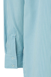 Freedom long striped poplin| Ashley blue | Skjorte fra Soft Rebels