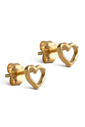 Organic Heart Studs | 925S/GP/M | Øreringe fra Enamel