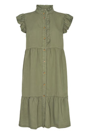 Cello Dress l Dusty Olive l Kjole fra Freequent