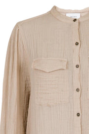 Kendell Gauze Shirt Dress | Sand | Kjole fra Neo Noir