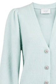 Gimma Diamond Knit Cardigan | Mint | Strik cardigan fra Neo Noir
